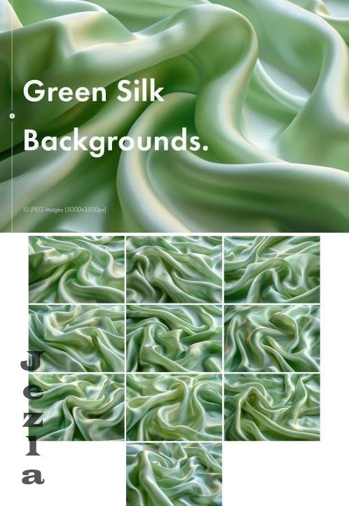 Green Silk Backgrounds - YRAQMFZ