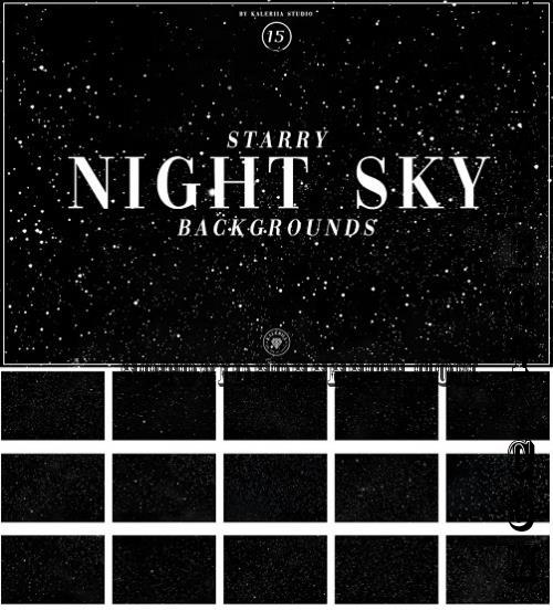 Starry Night Sky Backgrounds - 4ET266M