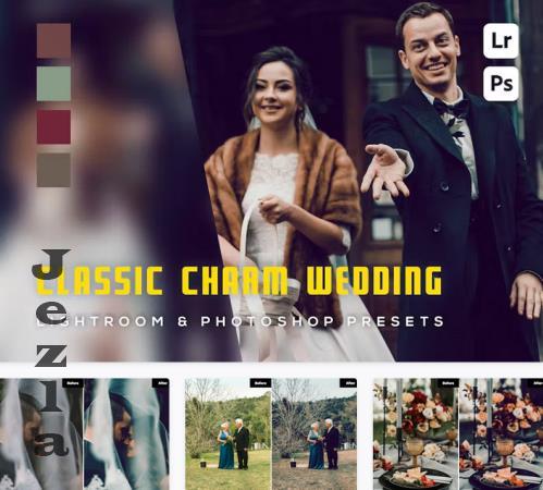 6 Classic Charm Wedding Lightroom and Photoshop Presets - KMTX52W