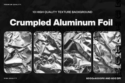 10 Crumpled Aluminum Foil Texture - 36KT77Y