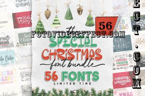 The Special Christmas Font Bundle - 56 Premium Fonts