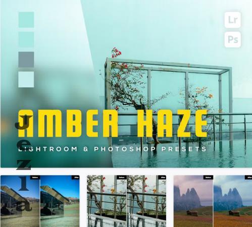 6 Amber Haze Lightroom and Photoshop Presets - 8ASXBRF