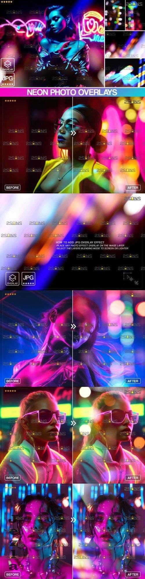 Neon photoshop overlays bokeh Vol 01 - 280254708