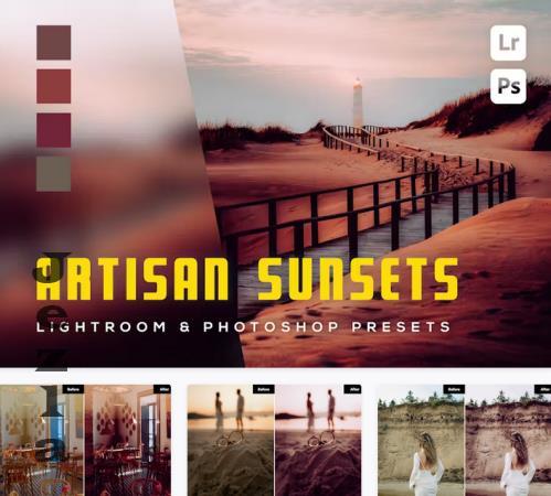 6 Artisan Sunsets Lightroom and Photoshop Presets - JSVDEEW