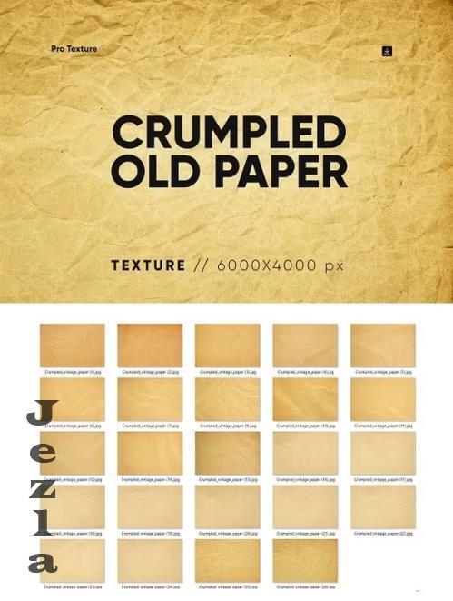 20 Crumpled Old Paper Texture HQ - 278282535