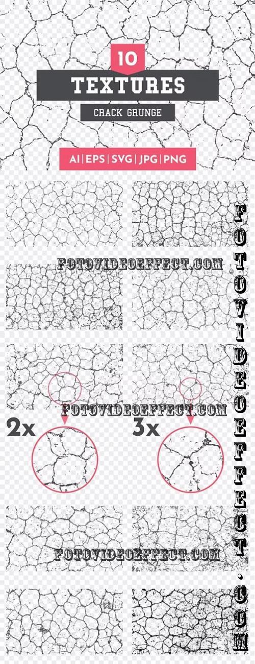 10 Grunge Crack Textures - 278647435