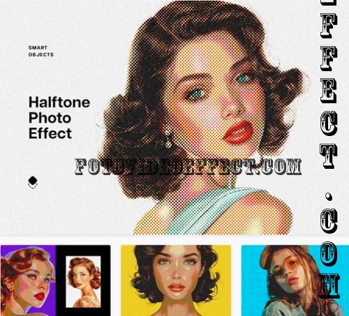 Vintage Dotted Halftone Photo Effect - 280528637