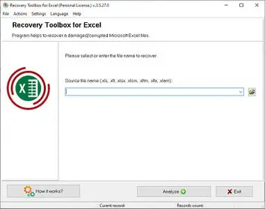 Recovery Toolbox for Excel 3.7.31 Multilingual