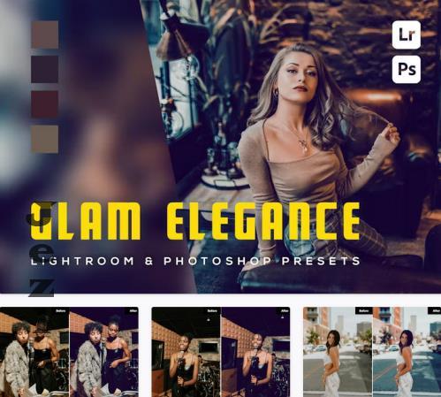 6 Glam Elegance Lightroom and Photoshop Presets - 83XNFF9