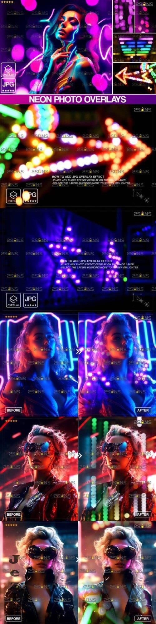 Neon photoshop overlays Bokeh Vol 02 - 280254725