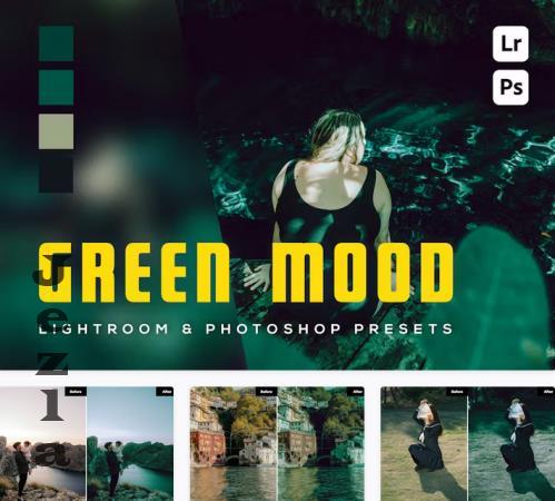 6  Green Mood Lightroom and Photoshop Presets - JL4KURK