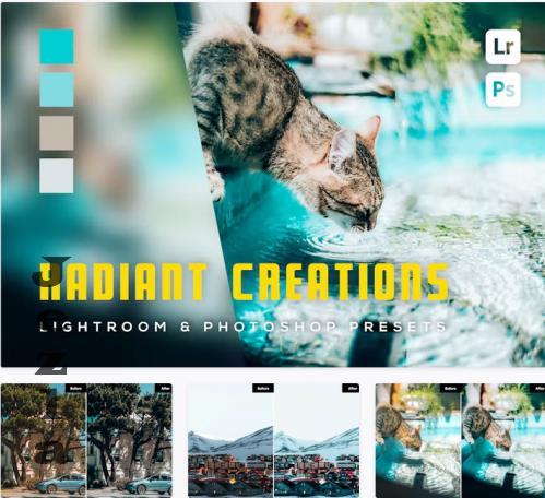 6 Radiant Creations Lightroom and Photoshop Preset - HQV4CCS