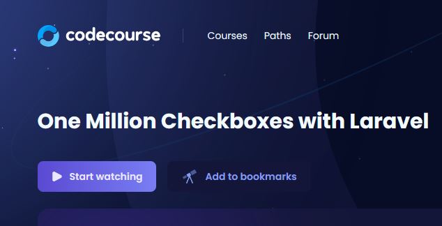 CodeCourse - One Million Checkboxes with Laravel