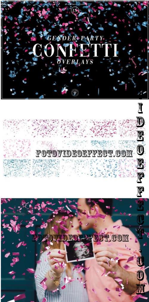 Gender Party Confetti Overlays - S6HFH6M