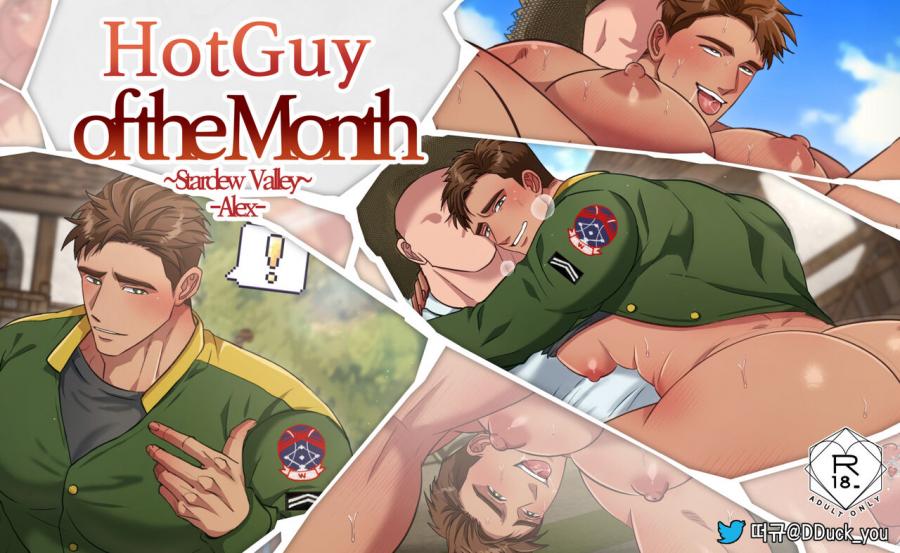 [DDugyu] HotGuy of the Month - Stardew Valley Alex (+Bonus Page & Textless) Porn Comic