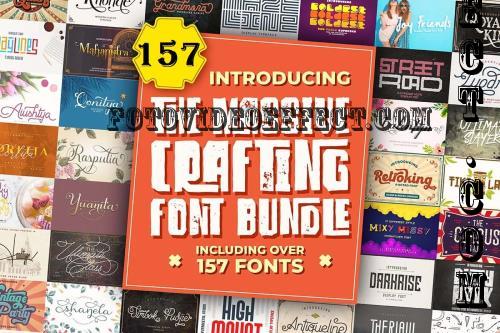 The Massive Crafting Font Bundle - 157 Premium Fonts