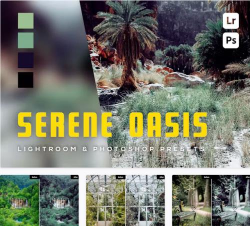 6 Serene Oasis Lightroom and Photoshop Presets - 5QVC87B