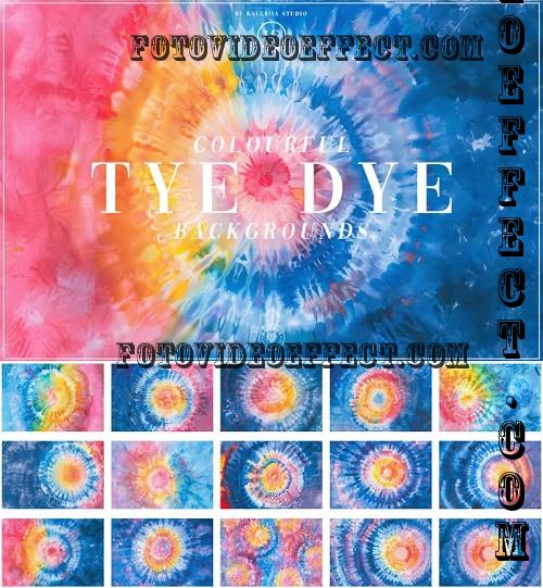 Colourful Tye Dye Backgrounds - 3PJCMU6