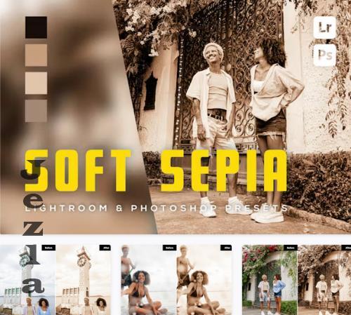 6 Soft Sepia Lightroom and Photoshop Presets - DKHRDNP