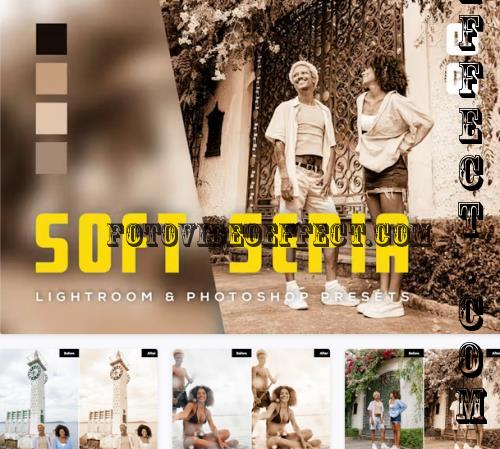 6 Soft Sepia Lightroom and Photoshop Presets - DKHRDNP