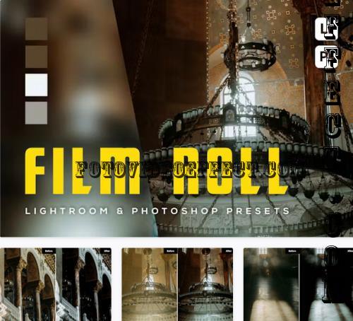 6 Film Roll Lightroom and Photoshop Presets - EGYUU8D