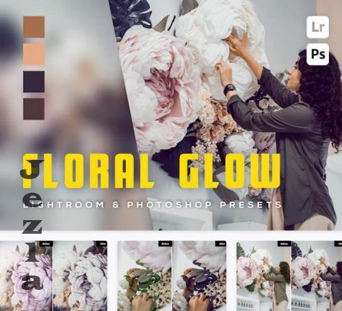 6 Floral Glow Lightroom and Photoshop Presets - HQUPY8X