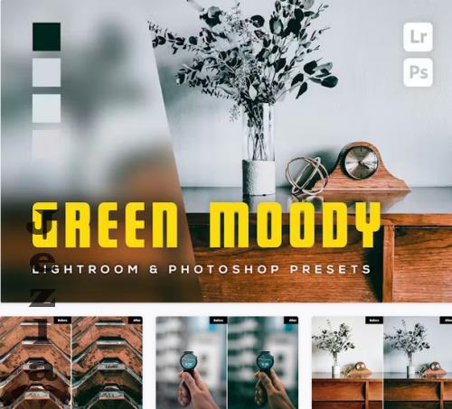 6 Green Moody Lightroom and Photoshop Presets - DZU6F39