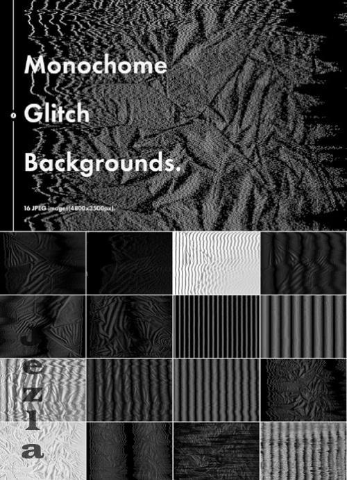 Monochrome Glitch Backgrounds - KE84Y7D