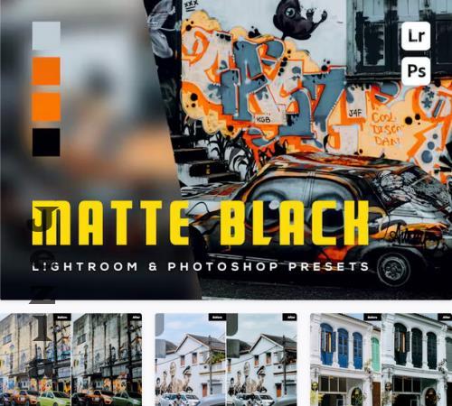 6 Matte Black Lightroom and Photoshop Presets - EJ4A2VZ