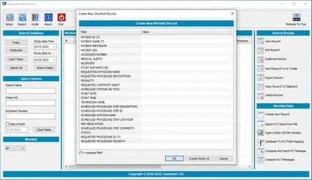 Sante DICOM Worklist Server 2.3.1 (x64)