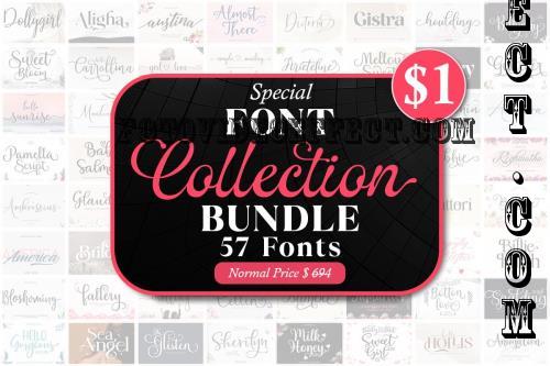 Font Collection Bundle - 57 Premium Fonts