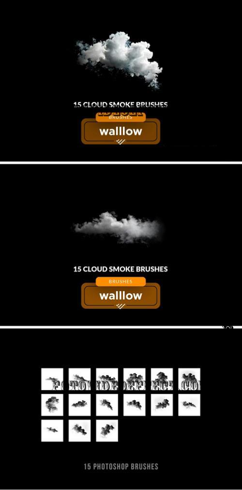 15 Cloud smoke photoshop brushes - 278885879