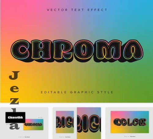 Colourful Outline Vector Text Effect Mockup - X5XRW8D