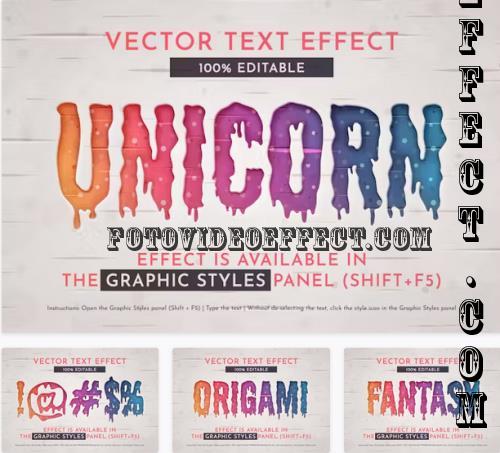 Origami Unicorn Editable Text Effect - 35NZ88P