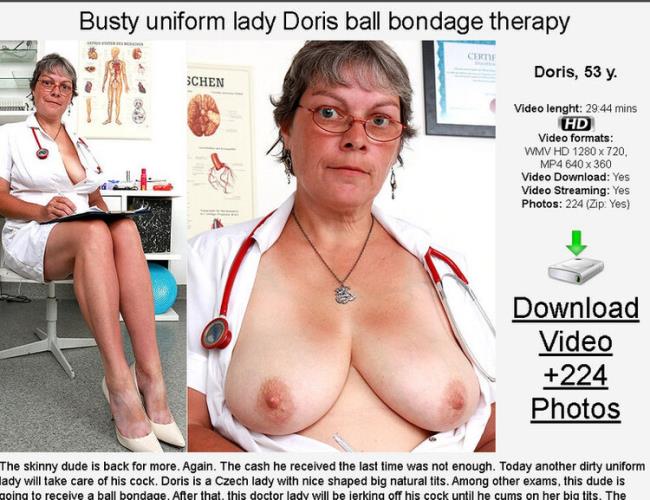 [spermhospital.com] Doris w : Chesty uniform granny Doris penis bondage cure [HD 720p | WMV]