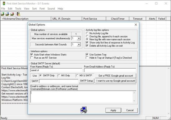 ElectraSoft First Alert Service Monitor 24.07.27