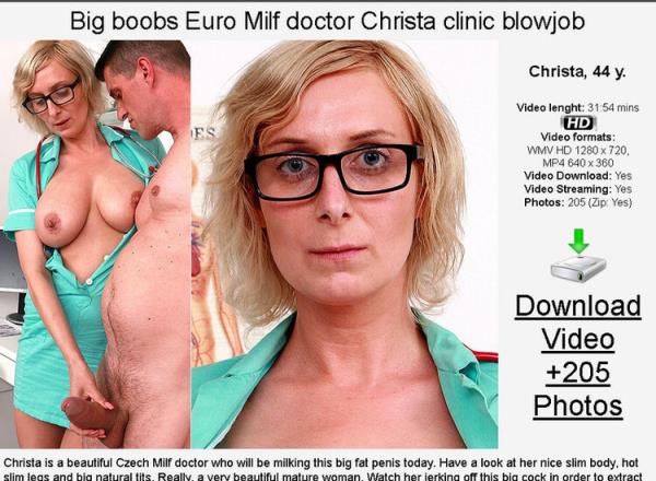 Christa c : Busty Milf doctor Christa Blow Job and big naturals [HD 720p] 2024