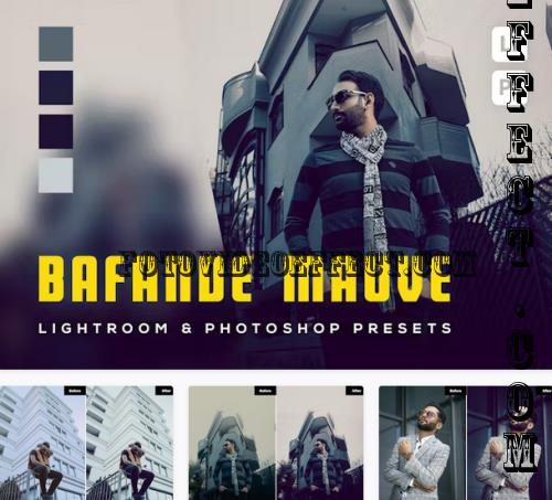 6 Bafande Mauve Lightroom and Photoshop Presets - A93UBW5