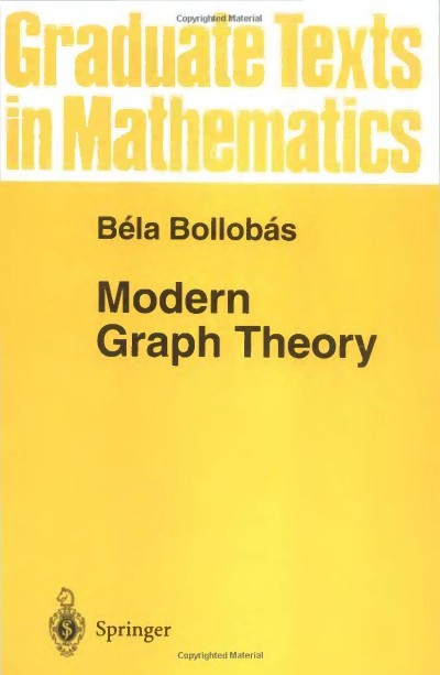 Graph Theory - B. Bollobás  58930e3bb56cc57336cabe1cd3108c8d