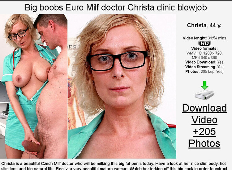 Christa c : Busty Milf doctor Christa Blow Job and big naturals (spermhospital) HD 720p