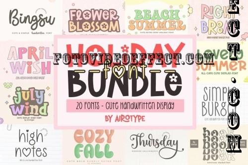 Holiday Font Bundle - 20-Premium-Fonts