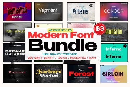 Modern Font Bundle - 20 Premium Fonts