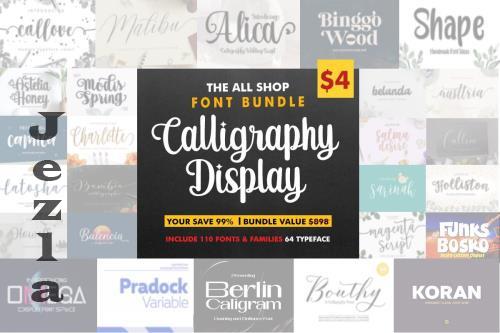 Calligraphy and Display Font Bundle - 64 Premium Fonts