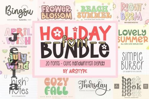 Holiday Font Bundle - 20-Premium-Fonts