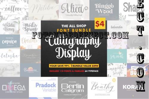 Calligraphy and Display Font Bundle - 64 Premium Fonts