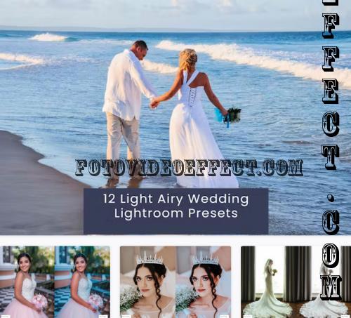 12 Light Airy Wedding Lightroom Presets - 53BECAX