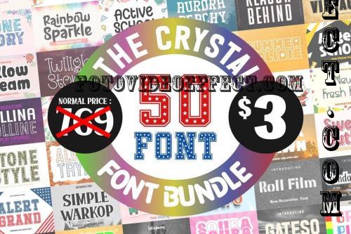 The Crystal Font Bundle - 50 Premium Fonts