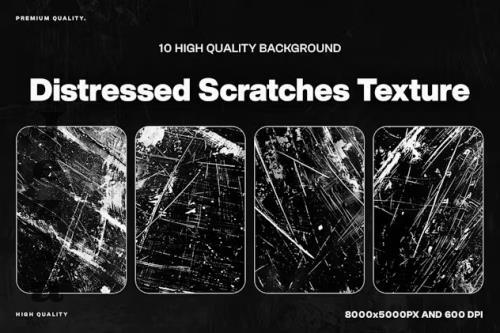 10 Distressed Scratches Background Texture - 4A827R7