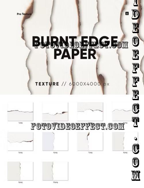 10 Burnt Paper Edge Textures HQ - 281675228