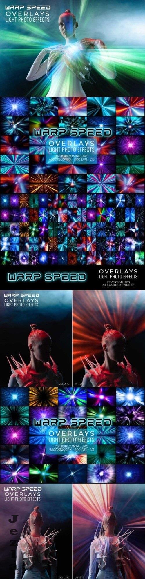 150 Warp Speed Light Effect Overlays